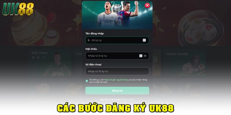 Các Bước Đăng Ký UK88 Dễ Dàng Nhận Ưu Đãi Lớn Chỉ 2 Phút