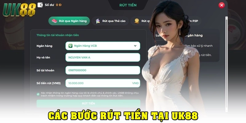 Hướng Dẫn Rút Tiền UK88 An Toàn, Tiện Lợi, Không Mất Phí